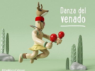 DANZA DEL VENADO 3d 3d art 3d artist character design characterdesign diseño illustration ilustración ilustration personaje