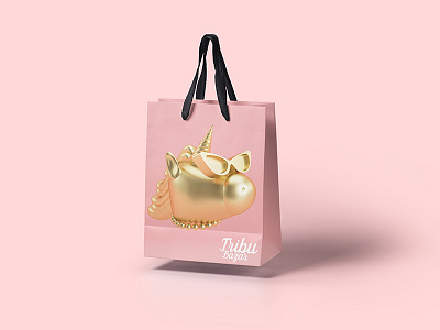 Bolsa unicornio 3d cartel character design design diseño illustration personaje unicornio