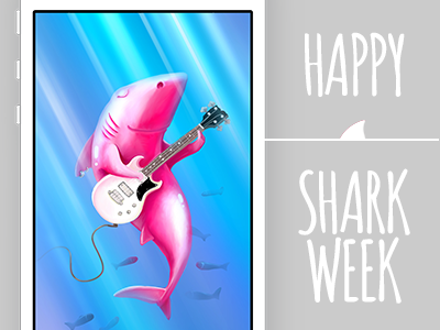 Ascha Walls - shark with guitar app gibson guitar shark sharkweek week