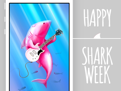 Ascha Walls - shark with guitar