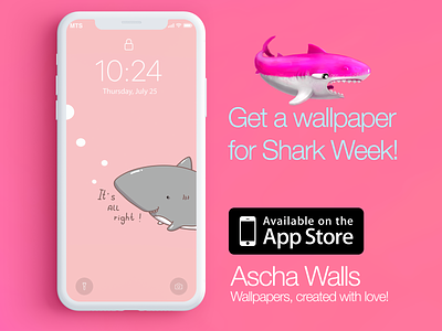 Some very cute wallpapers cheerup cute iphoneapp minimal motivation shark sharkweek wallpaper