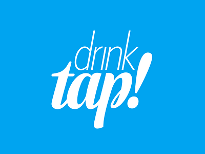 drink tap! blue drink logo tap type water