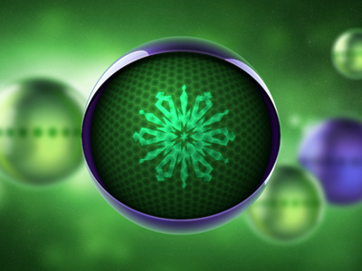 Interactive table 2 ball design future green interactive screen snowflake sphere touch ui