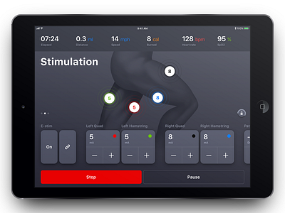 Stimulation Screen cards cycling device health ios ipad medical sensor stimulation swipe