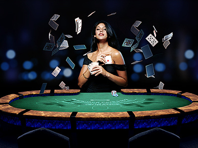 Poker cards casino cg collage game poker web