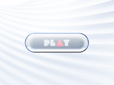 Play button game glass triangle ui