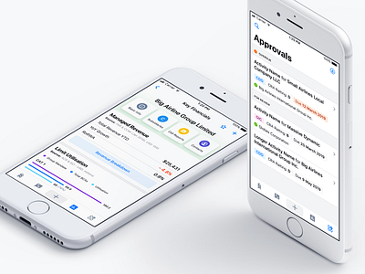 Financials analytics bank chart dashboard finance ios