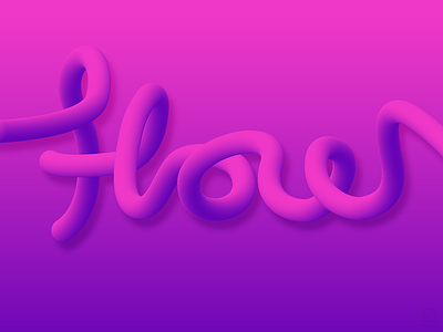 FLOW design pink purple type typograpyh