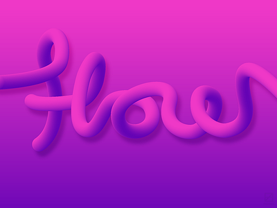 FLOW design pink purple type typograpyh