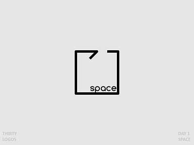Space Logo 30 logos cube design icon logo minimal office space space logo square thirty logos