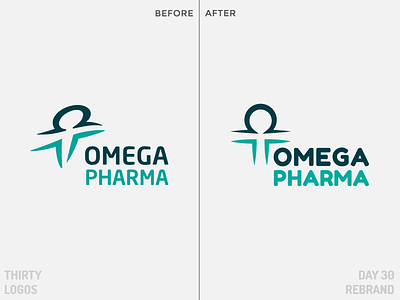 Omega Pharma Rebrand Concept art brand concept day 30 design identity logo omega pharma rebrand redesign thirty logos vector