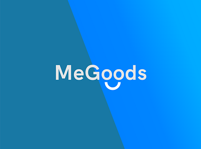 megoods colored logo funny logo mark minimal logo playful word mark