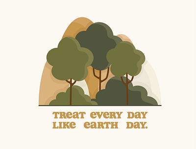 Happy Earth Day conservation conserve earth earth day green holiday mother earth nature nature illustration recycle sustainable tree type typedesign typography world