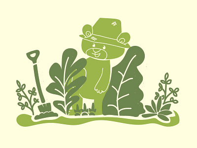 Camp Little Bear Grows a Garden design illustration shirt
