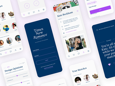 Times New Romance — the Dating App for Designers app app design branding dating app digital design interaction design mobile app mobile design ui ui design ux ux design