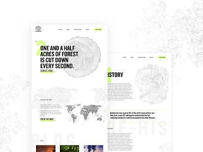 Deforestation Website bold branding clean climate concept condensed deforestation environment forest green minimal modern neon redesign trees typography ui ux web design website