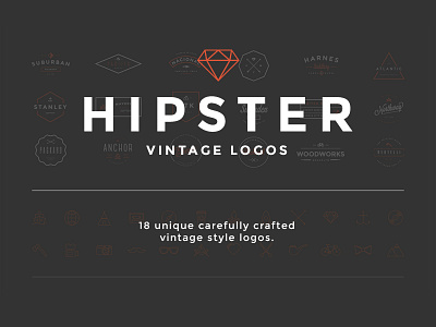 Hipster Vintage Logos free hipster icon insignia kit logo pack premium retro stamp typography vintage