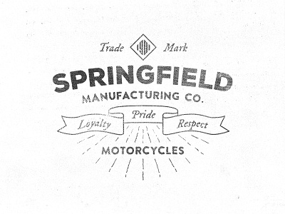 Springfield Motors logo bedge cafe hipster insignia logo motor motorcycle premium retro stamp typography vintage