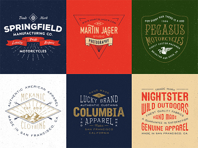 Hipster Vintage Logos Volume 2 by Victor Barac on Dribbble
