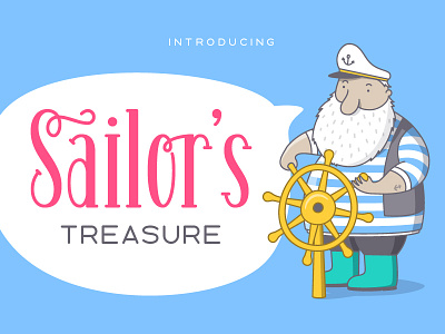 Sailor's Treasure child design font funny kid letter playful sailor type typeface typography