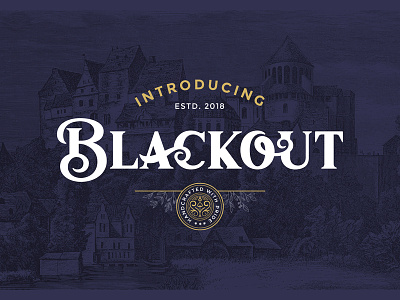 Blackout Font antique design font letter lettering logo retro type typeface typography vintage