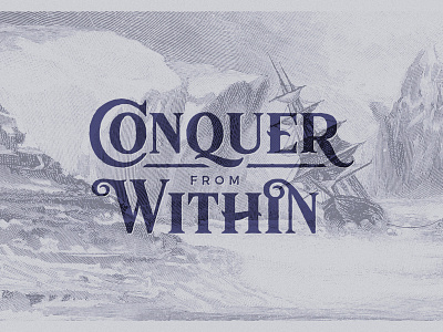 Conquer from Within antique design font letter lettering logo retro type typeface typography vintage
