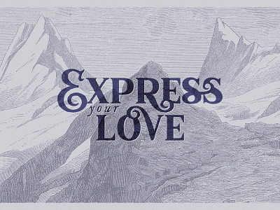 Express your Love antique design font letter lettering logo retro type typeface typography vintage