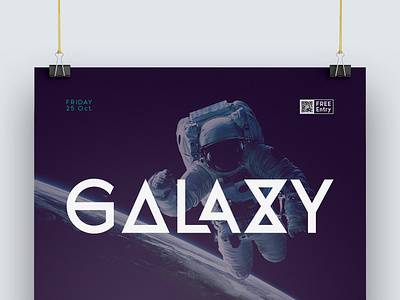 Galaxy poster branding design font illustration letter lettering logo retro type typeface typography vintage