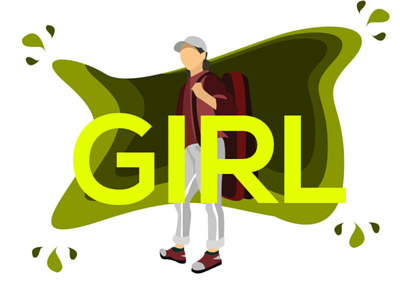 Girl Pose #2 charachter fashion flatdesign modernillustration