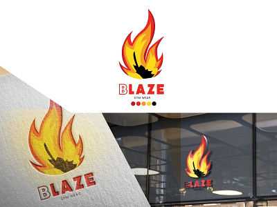 Blaze Gym Wear branding company design gym logo identity logo sale shop logo simple sport trending