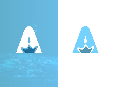 A Logo brand clean logo logo alphabet logotype modern negative space negative space logo simple design
