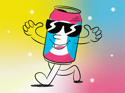 CMYCan beer beer art beer can brew cmyk cool design illustration illustrator mascot sunglasses