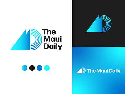 The Maui Daily Logo design icon lockup logo logo design typography vector wordmark