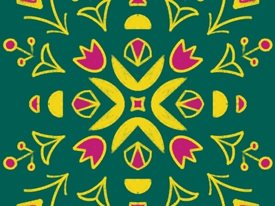 Geometric Floral Pattern floral illustration geometic illustration mandala pattern design procreate