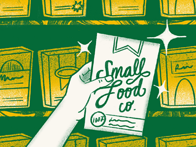 Why Small Brands Are More Trustworthy Than Big Brands food illustration handlettering illustration midcentury modern pattern procreate typography