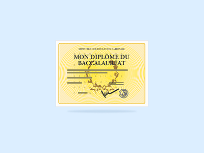 Mon baccalauréat degree diploma flat high school icon minimal qualification