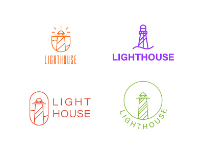 Lighthouse colorful dailyui flat icon iconapp illustration interface lighthouse logo minimal outline typography ui vector