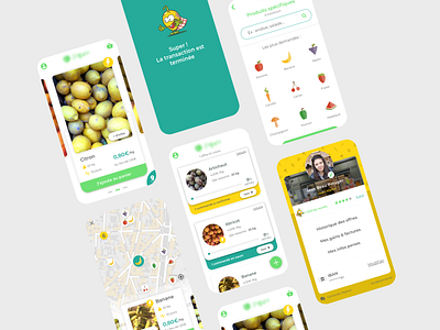 Anti waste app anti wastage app branding colorful dailyui design fruit illustration interface ui ux vegetable