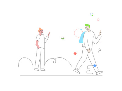 Say Hi animation branding colorful design flat icon illustration illustrator interface minimal ui vector