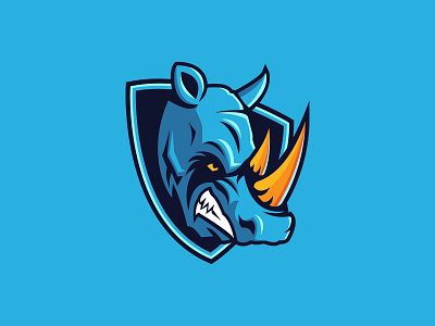 RHINO ESPORT animation branding design esport esport logo gaming gaming logo illustration logo logo a day logo design mascot