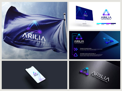 ARILIA Logo Identity app branding design logo logo design web website
