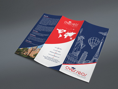 Overseas Tri-Fold Brochure Design branding brochure brochure design illustration logo tri fold tri fold brochure typography