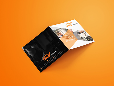 The One GYM Two-Fold Brochure Design branding brochure brochure design design gym brochure illustration logo two fold two fold brochure typography