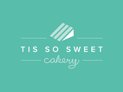 Tis So Sweet Cakery Logo bakery logo baking branding cake icon cakery custom font logo vector