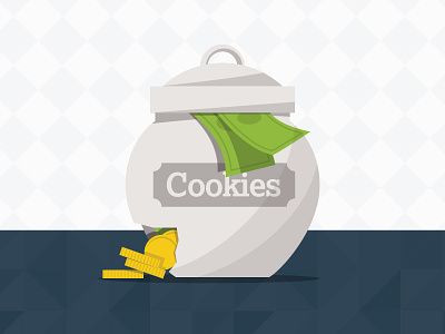 Cookiejar coins cookie jar cookies illustration jar money smartdollar vector