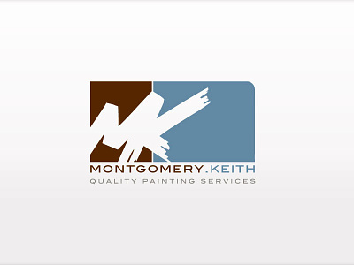 Mk Painting brand identity logo montgomery keith vector