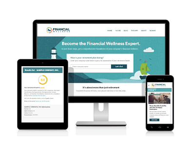 FinancialWellness.com brand design financial financial expert financial wellness illustration ui web design website