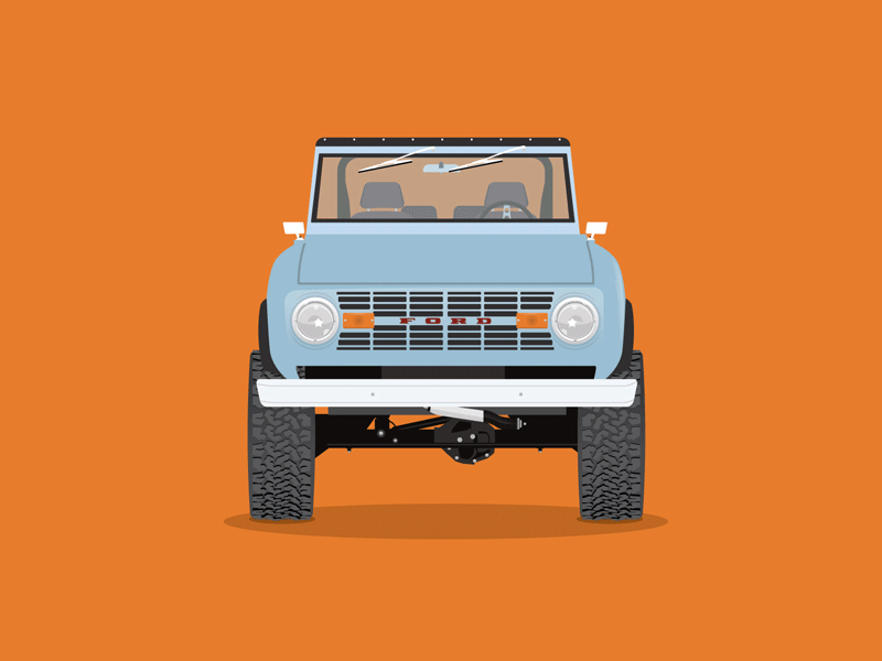 Early Bronco bronco design early icon illustration nashville truck vector