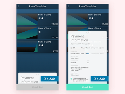 Daily UI #2 Sign Up Credit Card Checkout