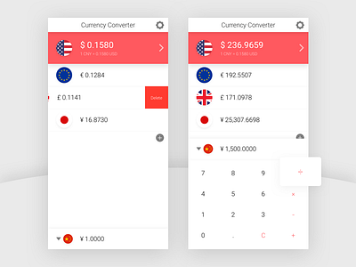 (Redesign) Daily UI #4 Calculator black dailyui red white